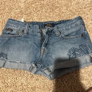 Kids polo jean shorts